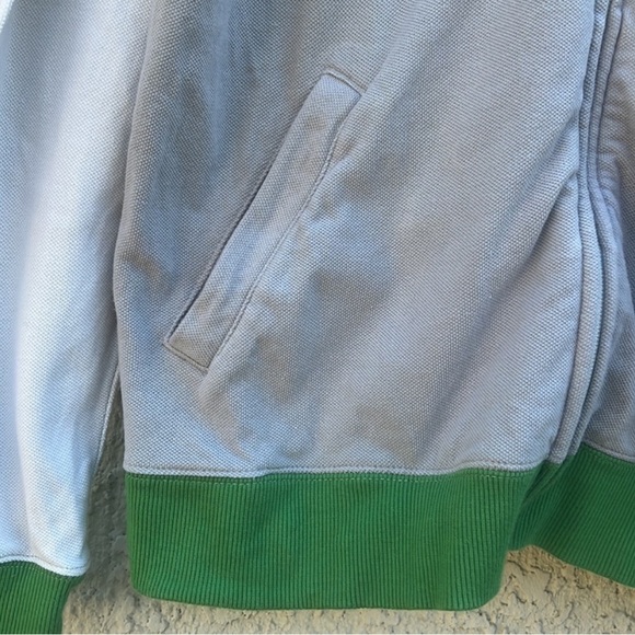 Oakley Striped Hooded Zip up Sweatshirt Grey/Green/Cream Mens Size M - Picture 3 of 7